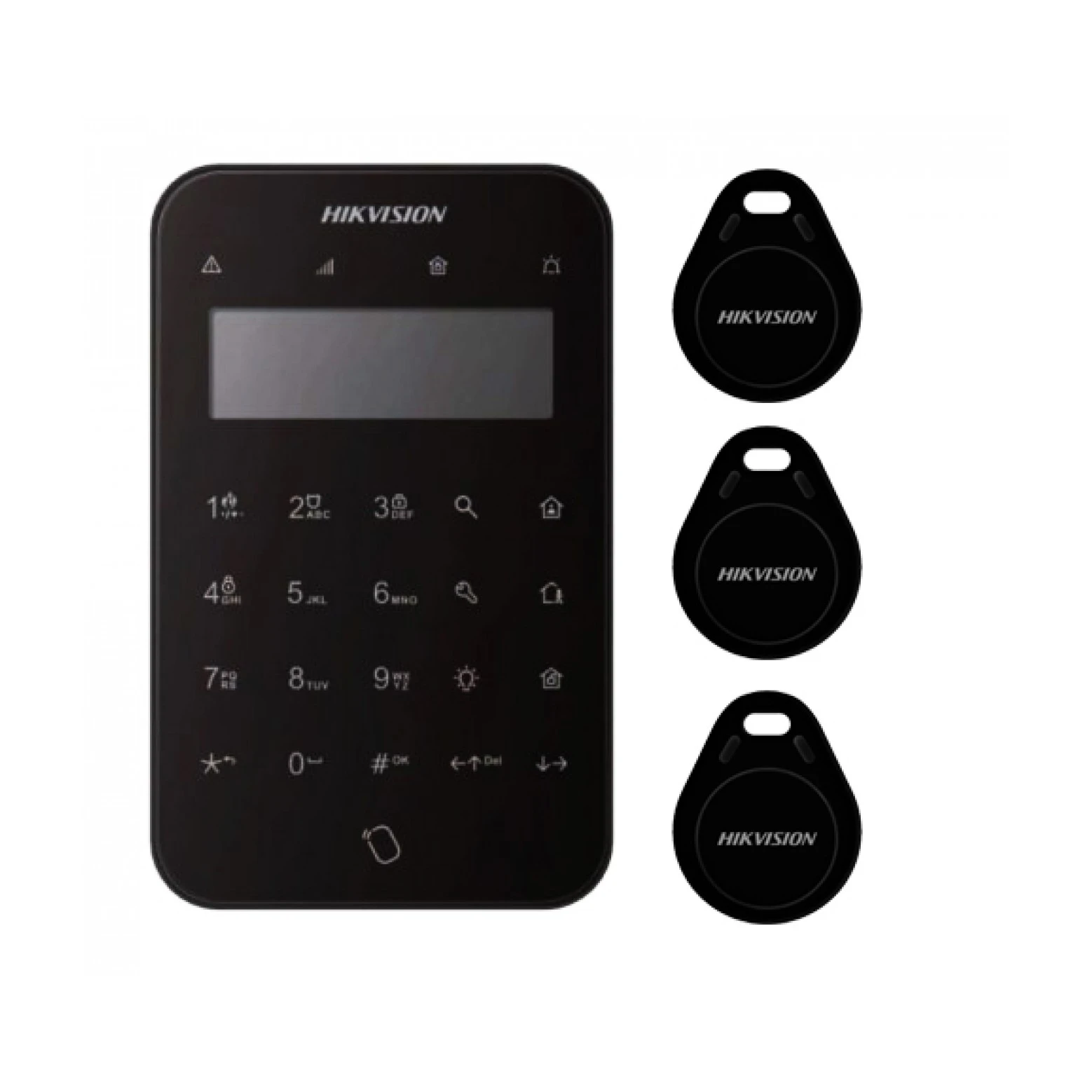 Hikvision DS-PK1-LT-WE Clavier LCD sans fil avec fonction d'étiquetage Noir